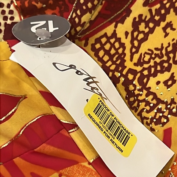 Gottex Silver Vibrant Colorful One Piece Swimsuit Removable Straps Size 12 - Picture 5 of 16